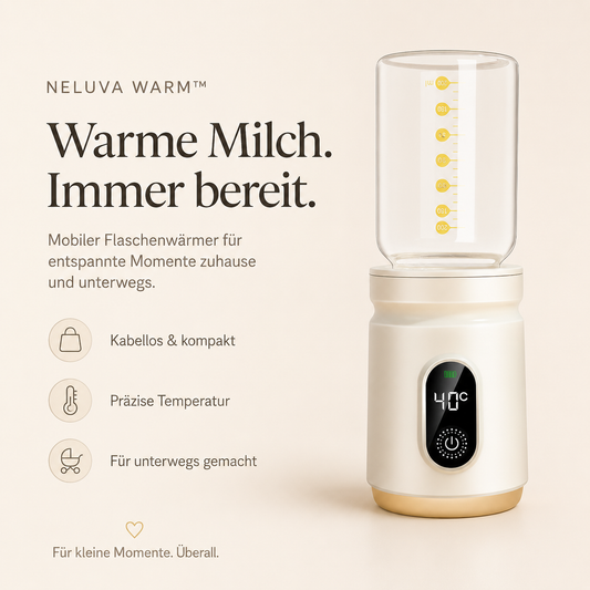 Neluva® | Mobiler Flaschenwärmer für unterwegs & Reisen
